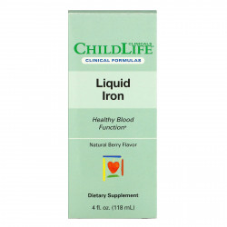 ChildLife Clinicals, жидкое железо, с натуральным ягодным вкусом, 118 мл (4 жидк. унции)