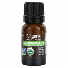 Cliganic, 100% чистое эфирное масло, масло лемонграсса, 10 мл (0,33 жидк. Унции)