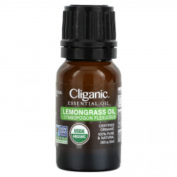 Cliganic, 100% чистое эфирное масло, масло лемонграсса, 10 мл (0,33 жидк. Унции)
