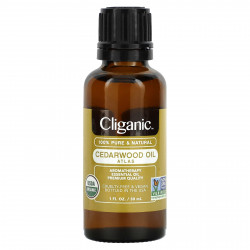 Cliganic, 100% чистое эфирное масло, кедровое масло, 30 мл (1 жидк. Унция)