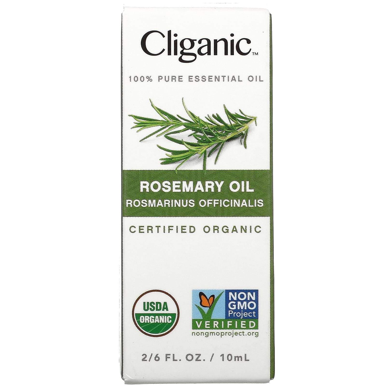 Cliganic, на 100% чистое эфирное масло, розмарин, 10 мл (0,33 жидк. унции)