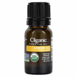 Cliganic, 100% чистое эфирное масло, лимонное масло, 10 мл (0,33 жидк. Унции)