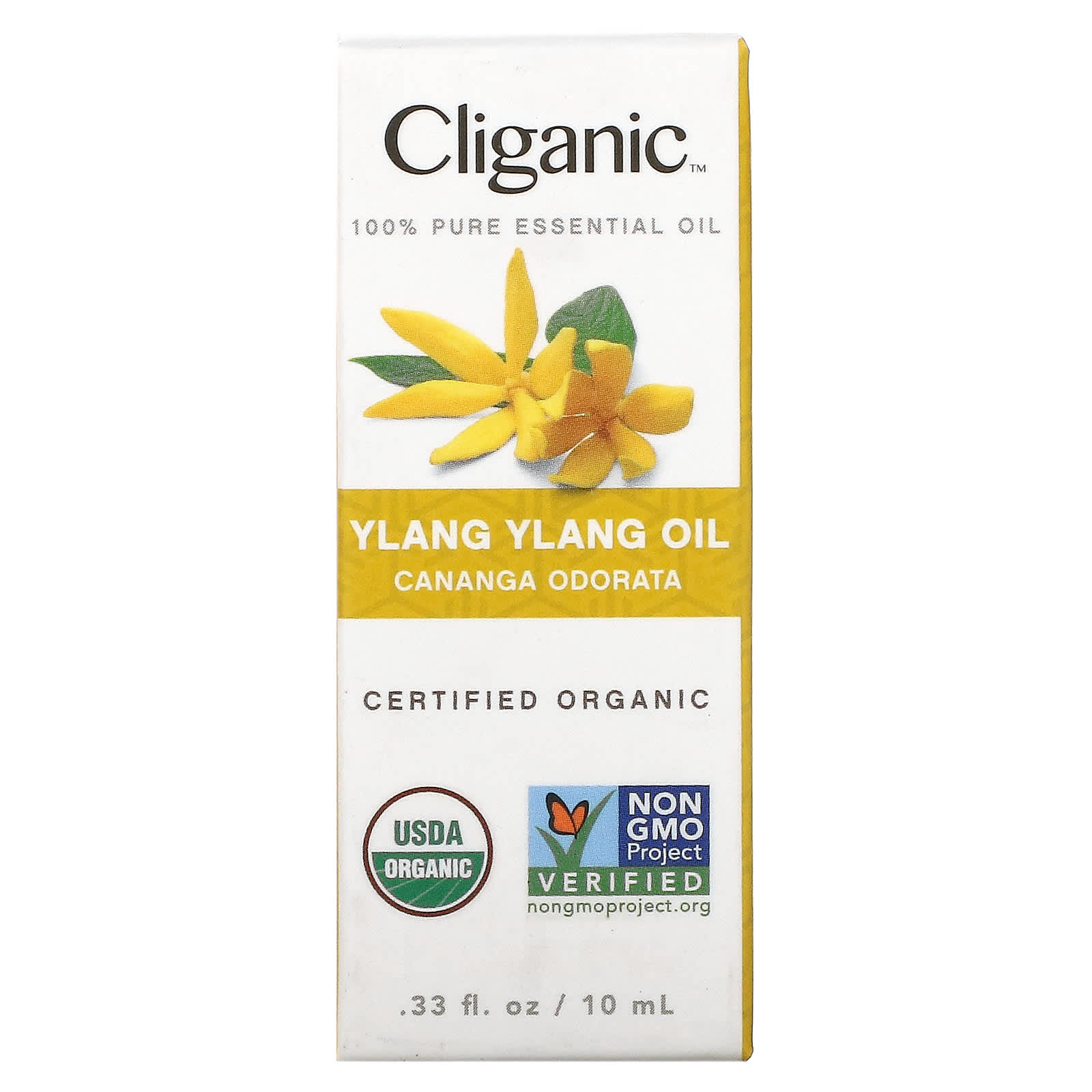 Cliganic, 100% чистое эфирное масло, иланг-иланг, 10 мл (0,33 жидк. Унции)