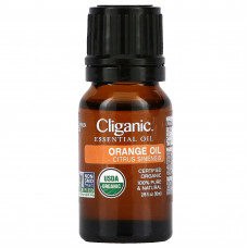 Cliganic, 100% чистое эфирное масло, апельсин, 10 мл (0,33 жидк. Унции)