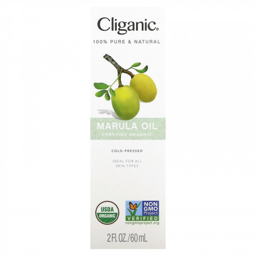 Cliganic, 100% чистое и натуральное, маруловое масло, 60 мл (2 жидк. Унции)