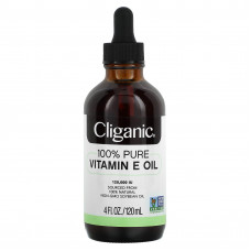Cliganic, 100% чистое и натуральное, масло с витамином Е, 120 000 МЕ, 120 мл (4 жидк. Унции)