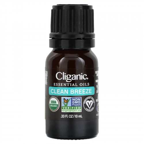 Cliganic, Смесь эфирных масел, Clean Breeze, 10 мл (0,33 унции)