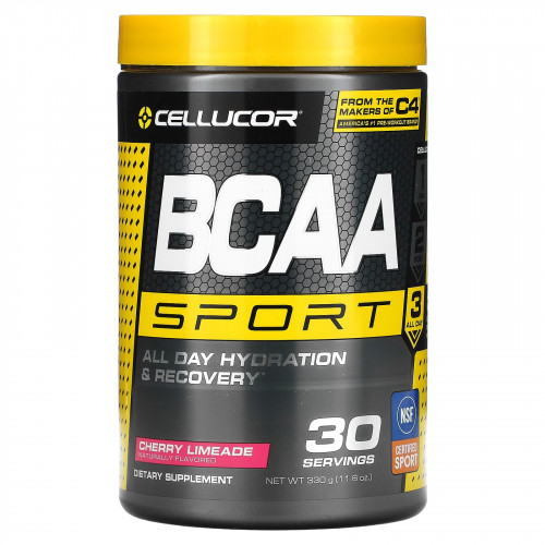 Cellucor, BCAA Sport, Увлажнение и восстановление целый день, Вишневый лаймад, 11,6 унц. (330 г)