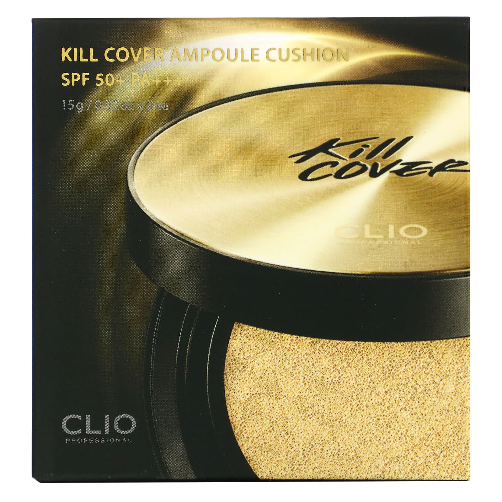 Clio, Kill Cover, Набор подушечек для ампулы, SPF 50+, PA +++, 03 льняной ткани, 2 подушки, 0,52 унции (15 г) каждая