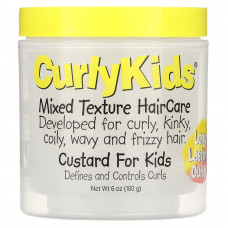 CurlyKids, Уход за волосами смешанной текстуры, заварной крем для детей, 180 г (6 унций)