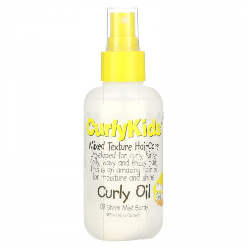 CurlyKids, Curly Oil Sheen Mist, спрей, 138 мл (4,6 жидк. Унции)