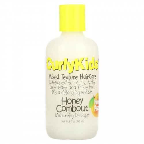 CurlyKids, Honey Combout, увлажняющее средство для расчесывания волос, мед и персик, 180 мл (6 жидк. Унций)