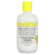 CurlyKids, Condish с медом, быстрое и чистое средство, мед и персик, 236 мл (8 жидк. Унций)