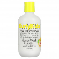 CurlyKids, Condish с медом, быстрое и чистое средство, мед и персик, 236 мл (8 жидк. Унций)