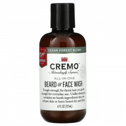 Cremo, Универсальное средство для умывания для бороды и лица, смесь кедрового леса, 6 жидких унций (177 мл)