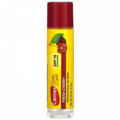 Carmex, Daily Care, увлажняющий бальзам для губ, свежая вишня, SPF 15, 4,25 г (0,15 унции)