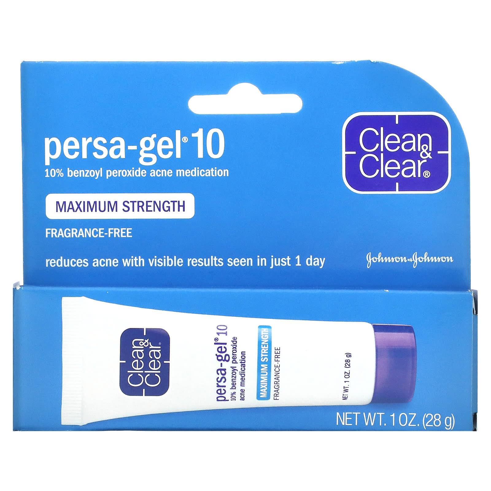 Clean & Clear, Persa-Gel 10, максимальная сила, 1 унц. (28 г)