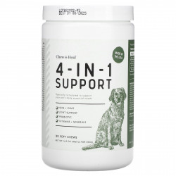 Chew + Heal, Поддержка 4-в-1, для собак, 120 жевательных таблеток, 480 г (16,9 унции)