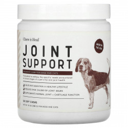 Chew + Heal, Joint Support, для собак и кошек, 120 жевательных таблеток, 288 г (10 унций)