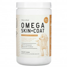 Chew + Heal, Omega Skin + Coat, с незаменимыми жирными кислотами, для собак и кошек, 180 жевательных таблеток, 513 г (18 унций)