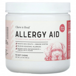 Chew + Heal, Средство от аллергии, для собак, 90 жевательных таблеток, 198 г (6,9 унции)