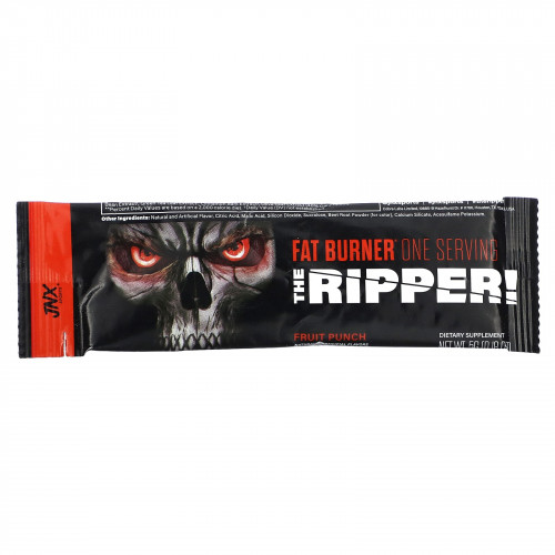 JNX Sports, The Ripper, сжигатель жира, фруктовый пунш, 1 палочка, 5 г (0,18 унции)