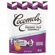 Cocomels, органическая карамель из кокосового молока, натуральный, 100 г (3,5 унции)