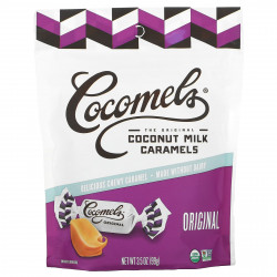 Cocomels, органическая карамель из кокосового молока, натуральный, 100 г (3,5 унции)