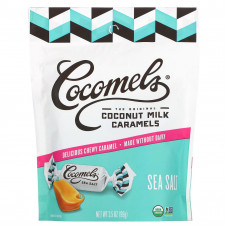 Cocomels, органическая карамель из кокосового молока с морской солью, 100 г (3,5 унции)