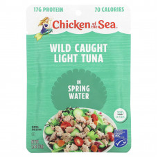 Chicken of the Sea, Дикий светлый тунец в родниковой воде, 70 г (2,5 унции)
