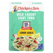 Chicken of the Sea, Дикий светлый тунец, лимон и чеснок, 70 г (2,5 унции)