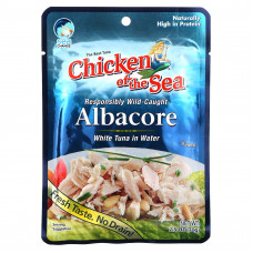 Chicken of the Sea, Albacore из дикой рыбы, белый тунец в воде, 70 г (2,5 унции)
