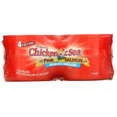 Chicken of the Sea, Горбуша в воде с кусочками, без кожи / без костей, 4 пакетика по 142 г (5 унций)