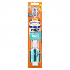 Spinbrush, Pro + Extra White, зубная щетка с приводом, мягкая, 1 зубная щетка