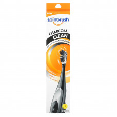 Spinbrush, Charcoal Clean, зубная щетка с электроприводом, мягкая, 1 зубная щетка