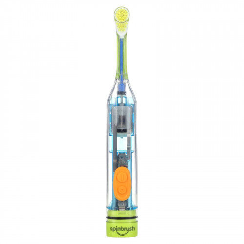 Spinbrush, Clear & Clean, электрическая зубная щетка, для детей от 3 лет, мягкая, 1 электрическая зубная щетка