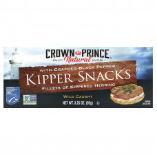 Crown Prince Natural, Kipper Snacks с треснутым черным перцем, 92 г (3,25 унции)