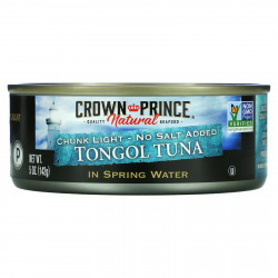 Crown Prince Natural, австралийский тунец, небольшими кусками, в родниковой воде, без добавления соли, 142 г (5 унций)