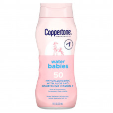 Coppertone, Солнцезащитный лосьон, Water Babies, SPF 50, 237 мл (8 жидк. Унций)