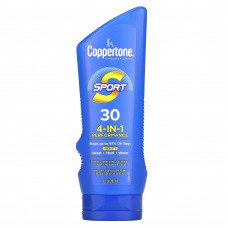 Coppertone, Sport, солнцезащитный лосьон, эффективность 4-в-1, SPF 30, 207 мл (7 жидк. Унций)