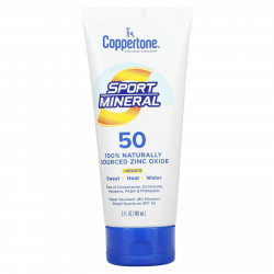 Coppertone, Sport Mineral, солнцезащитное средство с оксидом цинка, SPF 50, 148 мл (5 жидк. Унций)