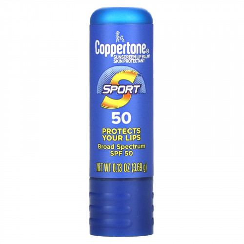 Coppertone, Sport, солнцезащитный бальзам для губ, SPF 50, 3,69 г (0,13 унции)
