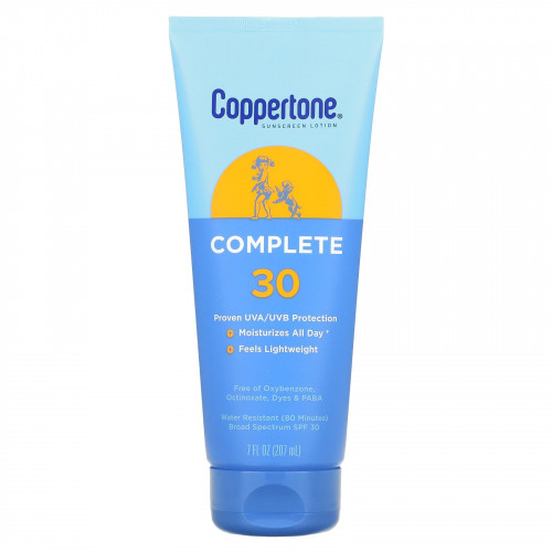 Coppertone, Солнцезащитный лосьон, комплексный, SPF 30, 207 мл (7 жидк. Унций)