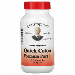 Christopher's Original Formulas, Quick Colon, средство для здоровья кишечника, этап 1, 485 мг, 100 вегетарианских капсул
