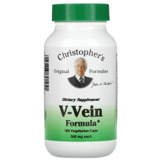 Christopher's Original Formulas, V-Vein Formula, 500 мг, 100 вегетарианских капсул