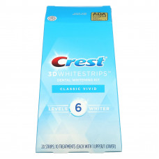 Crest, 3D Whitestrips, Classic Vivid, комплект для отбеливания зубов, 20 полосок