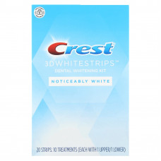 Crest, 3D Whitestrips, набор для отбеливания зубов, белый цвет, 20 полосок