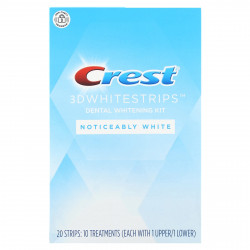 Crest, 3D Whitestrips, набор для отбеливания зубов, белый цвет, 20 полосок