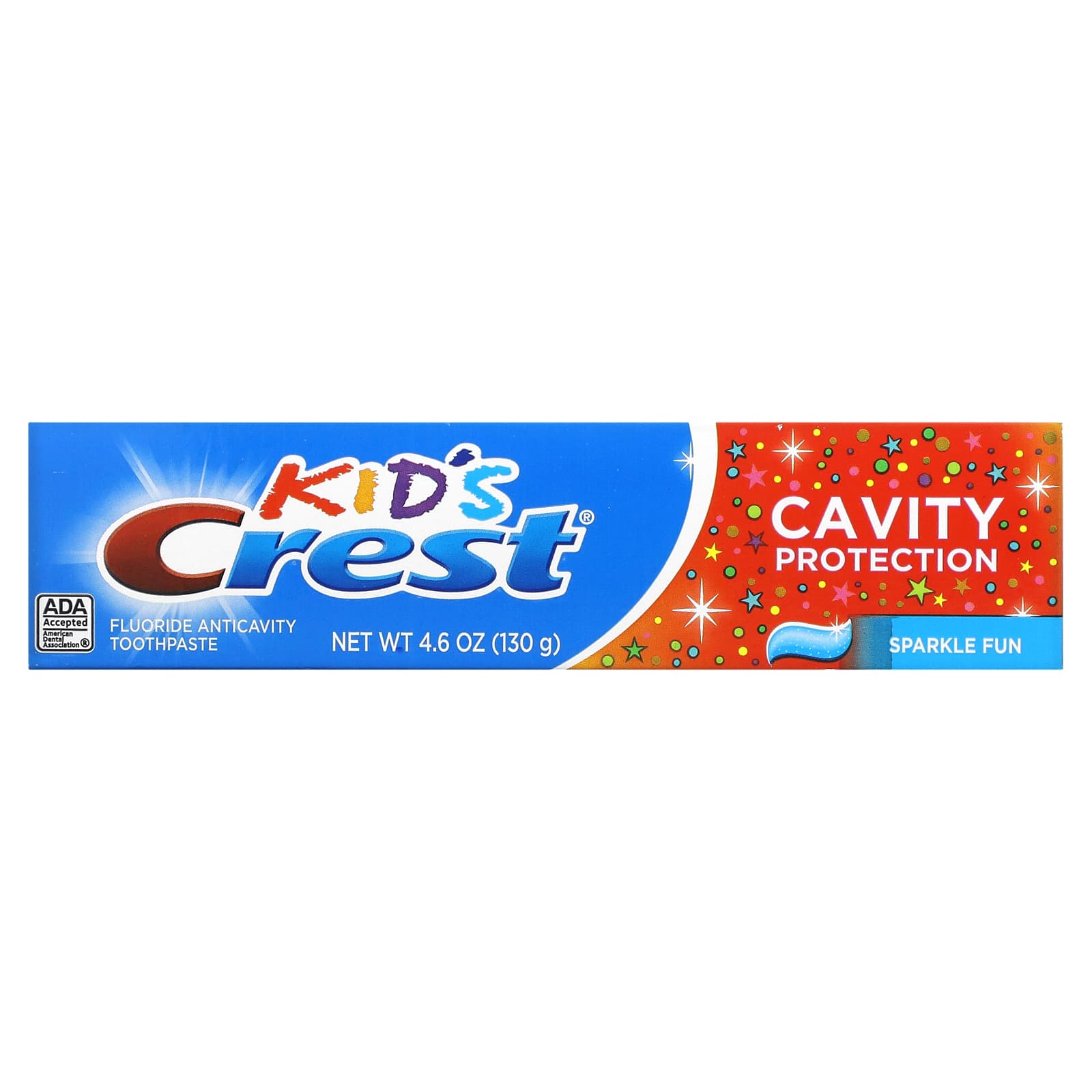 Crest, Kids, Sparkle Fun, детская зубная паста против кариеса с фтором, 130 г (4,6 унции)