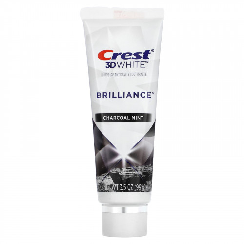 Crest, 3D White, Brilliance, фторидная зубная паста, древесный уголь и мята, 99 г (3,5 унции)